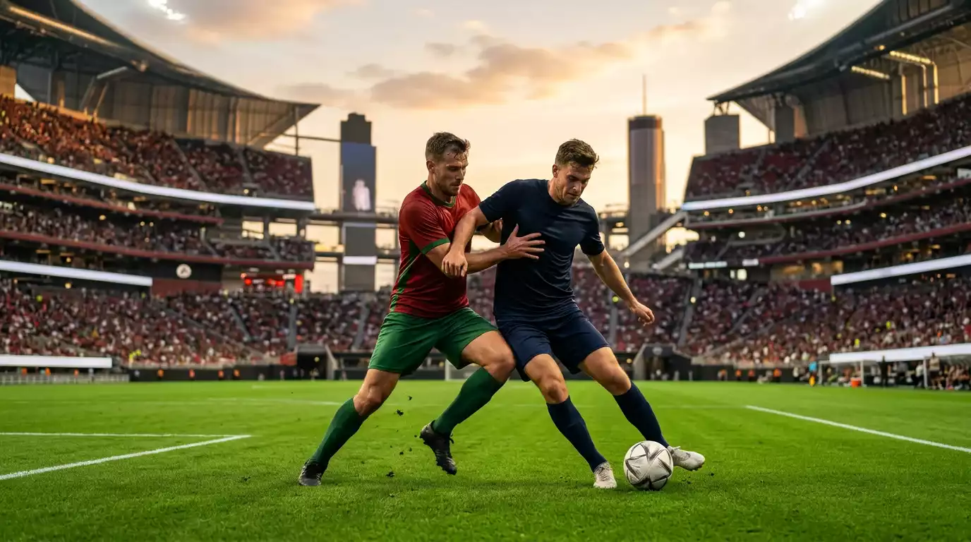 Atmosphärische Innenansicht eines Stadions an der US-Ostküste vor dem Viertelfinale Marokko gegen Frankreich