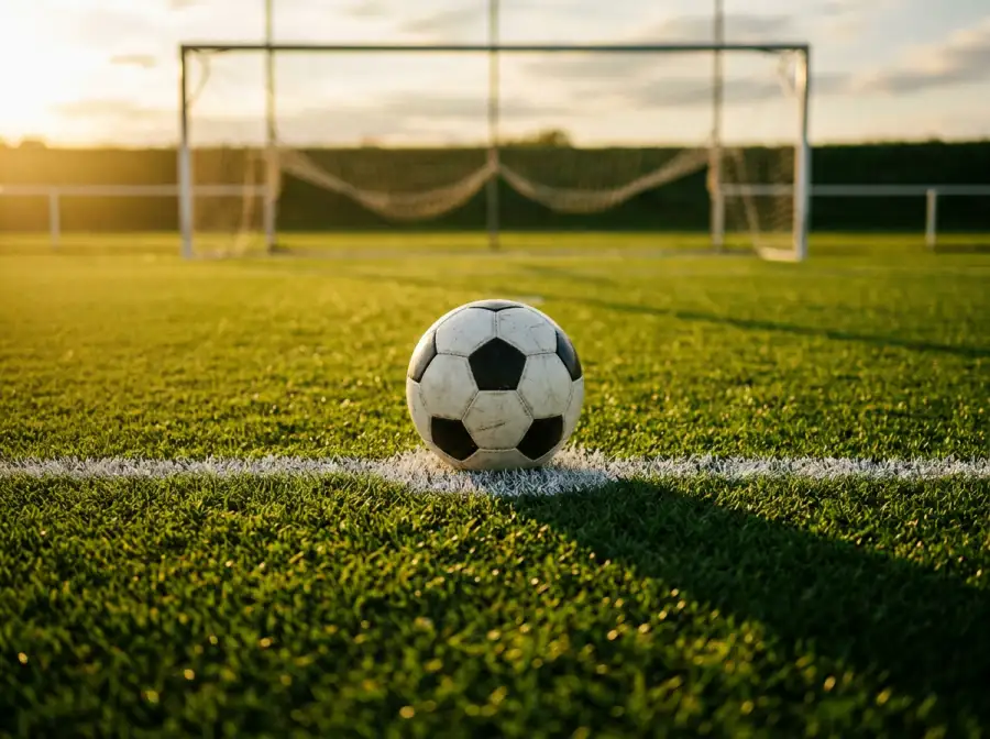 Professionelle Fußballspieler verschiedener Nationalmannschaften in Aktion auf einem grünen Rasen als Symbol für die Titelfavoriten der WM 2026