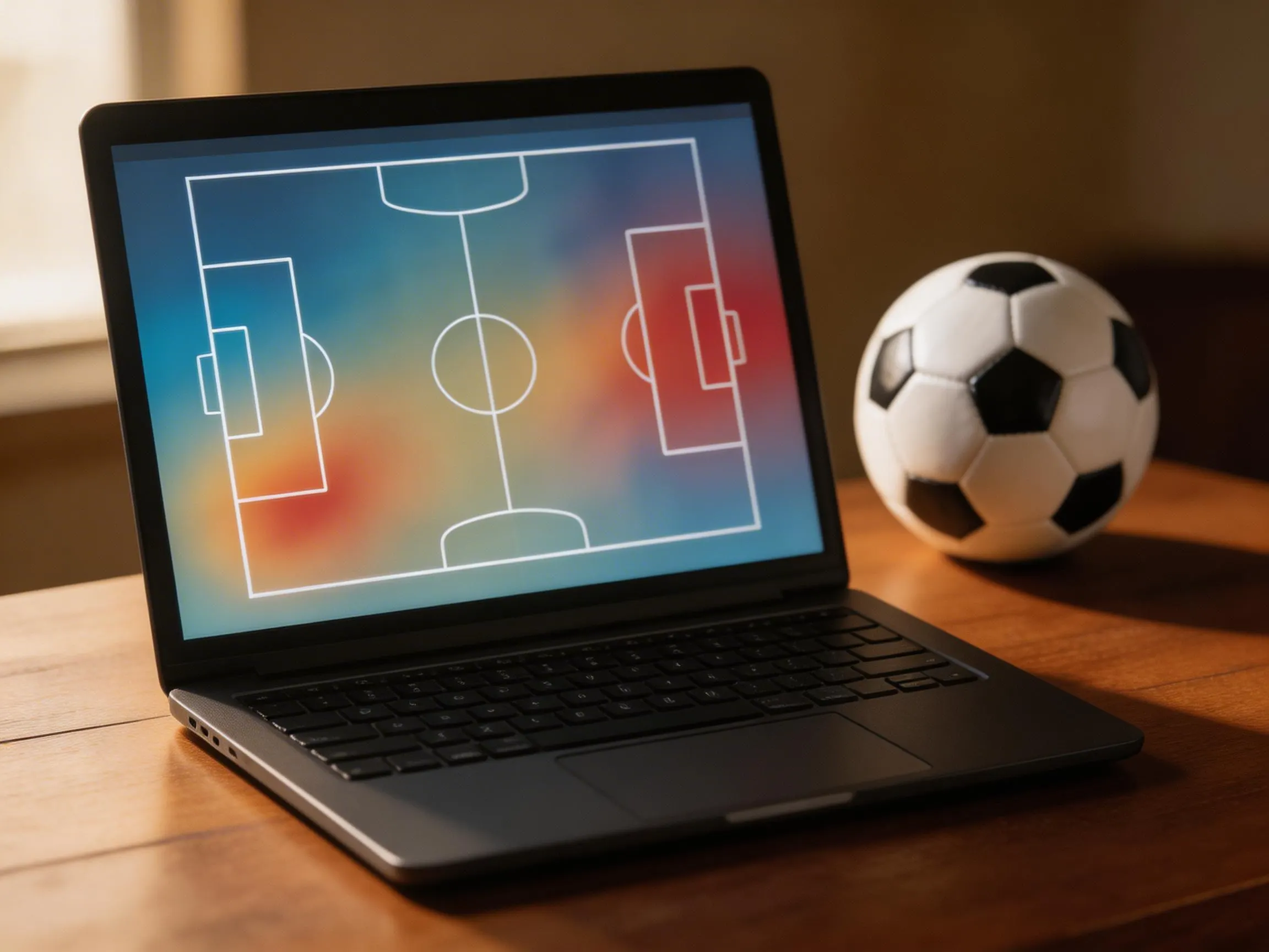 Visualisierung einer xG-Karte für ein Fußballspiel bei der WM 2026